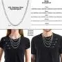 Ldurian Stainless Steel Chain, Non Tarnish Necklace for Men Women, Rope Figaro Box Rolo Chain, Cheap Silver Gold Jewelry, Gift for Husband Son