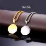U7 Jewelry Men Women Yoga Necklaces Stainless Steel/18K Gold Plated Taoism Tai Ji Yin Yang Pendant Necklace