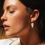 Dainty Huggie Hoop Earrings for Women 14K Gold Plated Delicate cute Cross Star Evil Eye Dangle Sleeper Earrings
