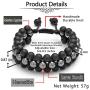Top Plaza Mens Lava Rock Stone Essential Oil Diffuser Bracelet Chakra Yoga Healing Crystal Bracelet Natural Gemstone Beads Anxiety Bracelets Braided - 3 Layer