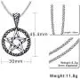 HUANIAN Stainless Steel Pentagram Pendant Necklace for Men Women Wiccan Jewelry HUANIAN Stainless Steel Pentagram Pendant Necklace for Men Women Wiccan Jewelry