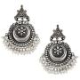 Aheli Antique Oxidised Long Necklace Earring Indian Traditional Bollywood Jewelry Set for Women Girls