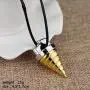 Davitu Anime Gurren Lagann Core Drill Tengentoba Gulenlagan KINON Tengen Toppa Pendants Necklace Jewelry Gift for Children Men Cosplay - (Metal Color: Sliver)