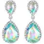 EVER FAITH Womens Austrian Crystal Wedding Tear Drop Dangle Earrings EVER FAITH Womens Austrian Crystal Wedding Tear Drop Dangle Earrings