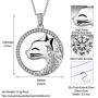 Amulet Necklace Gift for Women Girls 925 Sterling Silver Ankh Cross Eye of Horus/Animal Cat/Celtic Owl/Ankh Triangle Necklace for Mens Jewelry Best Gift Ideal for Christmas