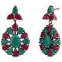 Efulgenz Boho Vintage Antique Ethnic Gypsy Indian Oxidized Silver Crystal Cubic Zirconia Bridal Necklace Earrings Jewelry Set