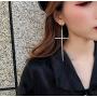 Cross Earrings for Women Big Long Cross Dangle Drop Earrings Minimalist Jewelry （70mm Long ）