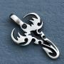 Jewelry Scorpion Scorpio Zodiac Horoscope Amulet pewter silver pendant necklace Charm w Silver Ball Chain