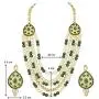 Aheli Exquisite Multi Strand Faux Kundan Beads Pearl Necklace Earrings Set Indian Ethnic Wedding Traditional Jewelry for Women Aheli Exquisite Multi Strand Faux Kundan Beads Pearl Necklace Earrings Set Indian Ethnic Wedding Traditional Jewelry for Women