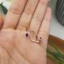 Dazzlingrock Collection 14K Ladies Halo Style Hoop Earrings, Rose Gold