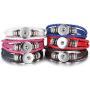 Lovglisten 6pcs Leather Bracelet Bangle for 18mm Snap Button Jewelry (1)