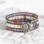YGLINE Boho Handmade Natural Stone Bead 3 Row Wide Wrap Wrist Statment Bracelet Jewelry Collection YGLINE Boho Handmade Natural Stone Bead 3 Row Wide Wrap Wrist Statment Bracelet Jewelry Collection