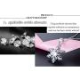 SUNCHIO Necklace for Women, 925 Sterling Silver Cubic Zirconia Diamond Snowflake Pendant Women Necklace，Gift for Women Anniversary