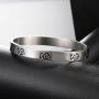 U7 Women Bangle Vintage Muslim Gift Enamel Allah Jewelry Personalized Engravable Stainless Steel / 18K Gold Plated Solid Cuff Bracelet