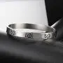 U7 Women Bangle Vintage Muslim Gift Enamel Allah Jewelry Personalized Engravable Stainless Steel / 18K Gold Plated Solid Cuff Bracelet