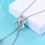 Long Necklace S925 Sterling Silver Tassel Round Ball Necklace for Women, 30 inches