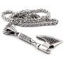 DUTO Company Viking Talisman Authentic Scandinavian Jewelry Accessory for Mens Womens Pagan Asatru Stainless Steel Necklace 20/28 Inches