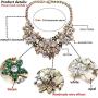 FSMILING Fashion Statement Collar Necklace for Women,Vintage Gold Bib Chunky Necklace Costume Statement Jewelry