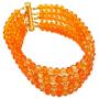 aczuv 10 Rows Fashion African Wedding Beads Nigerian Beaded Jewelry Set Bridal Party Jewelry Sets