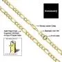 Kooljewelry 14k Yellow Gold Filled Figaro Necklace (3.3 mm, 4.2 mm, 5.2 mm, 6 mm, 7.8 mm or 8.6 mm) Kooljewelry 14k Yellow Gold Filled Figaro Necklace (3.3 mm, 4.2 mm, 5.2 mm, 6 mm, 7.8 mm or 8.6 mm)
