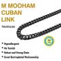 M MOOHAM 5MM 7MM 8MM 9MM 10MM 12MM Black Silver Gold Plated Stainless Steel Cuban Link Chain Necklace for Men Women 16-36 Inch