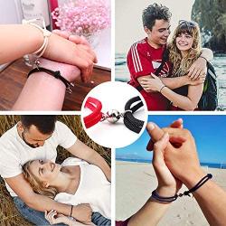 Upgraded Magnetic Couples Bracelets Mutual Attraction Relationship Matching Bracelets for Couples Friendship Promise Rope Braided Bracelet Set Gift for Women Men Boy Girl Him Her BFF Best Friends