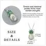 LUHE Pineapple Pendant Necklace,Pineapple Stud Earrings,Pineapple Threader Earrings,Sterling Silver Two-Tone Pineapple Jewelry Gift for Women Teens Girls LUHE Pineapple Pendant Necklace,Pineapple Stud Earrings,Pineapple Threader Earrings,Sterling Silver Two-Tone Pineapple Jewelry Gift for Women Teens Girls