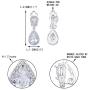 EVER FAITH Wedding Teardrop Earrings Clear Full Cubic Zirconia Silver-Tone