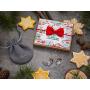 RareLove Vintage Christmas Crescent Half Moon Santa Piercing Dangle Earrings Silver Plated Alloy Holiday Jewelry For Women Girls