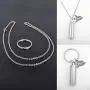 HooAMI Angel Wing Charm & Cylinder Memorial Urn Necklace Stainless Steel Cremation Jewelry