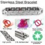 N+NITROLUBE Magnetic Therapy Bracelet for Men Women Silver Stainless Steel Bracelets 7.87 inches Elegant Magnetic Jewelry N+NITROLUBE Magnetic Therapy Bracelet for Men Women Silver Stainless Steel Bracelets 7.87 inches Elegant Magnetic Jewelry