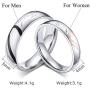 TTVOVO His & Hers Couple Ring Promise Ring Real Love Heart Stainless Steel Bands Ring Matching Promise Ring Bridal Wedding Engagement Bands Rings for Women Men Lovers Bridal Jewelry Gifts US Size 4-15
