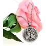 Uloveido Stainless Steel Family Tree of Life Necklace Mustard Seed Heart Pendant Charms Jewelry for Women Y635