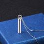 925 Sterling Silver Minimalist Urn Pendant Ash Necklace Cylinder Memorial Ashes Keepsake Holder Exquisite Cremation Jewelry