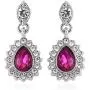 Shop LC Delivering Joy Bridal Statement Necklace Glass Crystal Earrings Bracelet Wedding Fashion Prom Jewelry Sets for Women 20'' 7.5''