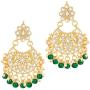 Aheli Faux Kundan Beaded Earrings Maang Tikka Set Indian Bollywood Ethnic Fashion Jewelry for Women