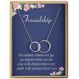 Lcherry Friendship Necklace S925 Sterling Silver Two Interlocking Infinity Double Circles Necklace for Women Friend Jewelry