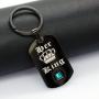 Uloveido Black Gold His Queen and Her King Stainless Steel Necklace Keychain Jewelry Set for Men Women