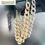 Nanafast Cuban Chain Necklace Bracelet Set for Women CZ Rhinestone Inlaid Necklace Bracelet for Girls Punk Hip Hop Jewelry Adjustable