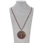 SIVITE Vintage Bronze Tree of Life with Wood Pendant Necklace Long Leather Chain Wooden Necklace for Women Girls