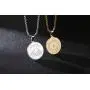 ALEXTINA Mens Stainless Steel Bible Verse Prayer Necklace Inspirational Coin Medal Pendant Christian Jewelry ALEXTINA Mens Stainless Steel Bible Verse Prayer Necklace Inspirational Coin Medal Pendant Christian Jewelry