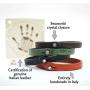 Genuine Italian Leather Bracelet with Swarovski Crystal Closure | Multiple Colors Available | Handcrafted in Italy (Te Color)