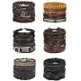 Florideco 30PCS Braided Leather Bracelets for Men Women Wrap Wood Beads Bracelet Woven Ethnic Tribal Rope Wristbands Bracelets Set Adjustable Florideco 30PCS Braided Leather Bracelets for Men Women Wrap Wood Beads Bracelet Woven Ethnic Tribal Rope Wristbands Bracelets Set Adjustable