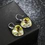 Swarovski Crystal Heart Dangle Hook Earrings for Women Drop Earrings 14K Gold Plated Hypoallergenic Jewelry