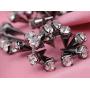 Alilang Choker Chain Necklace Crystal Rhinestone Punk Panther Goth Silvery Tone