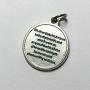 Archangel Gabriel Protect Protection Medal Pendant Charm with Prayer Made in Italy Silver Tone Catholic 3/4''