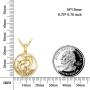 14K Solid Gold Mermaid Necklace Whale tail Pendant Necklace Moissanite Necklaces for Women Dainty Pendant Necklace Yellow Gold 18''