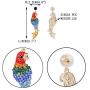 EVER FAITH Womens Austrian Crystal Art Deco Parrot Pet Bird Pierced Dangle Earrings Gold-Tone