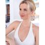 Mariell Cubic Zirconia & Ivory Pearl Wedding Necklace and Earrings Jewelry Set for Bridesmaids & Brides