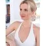 Mariell Cubic Zirconia & Ivory Pearl Wedding Necklace and Earrings Jewelry Set for Bridesmaids & Brides